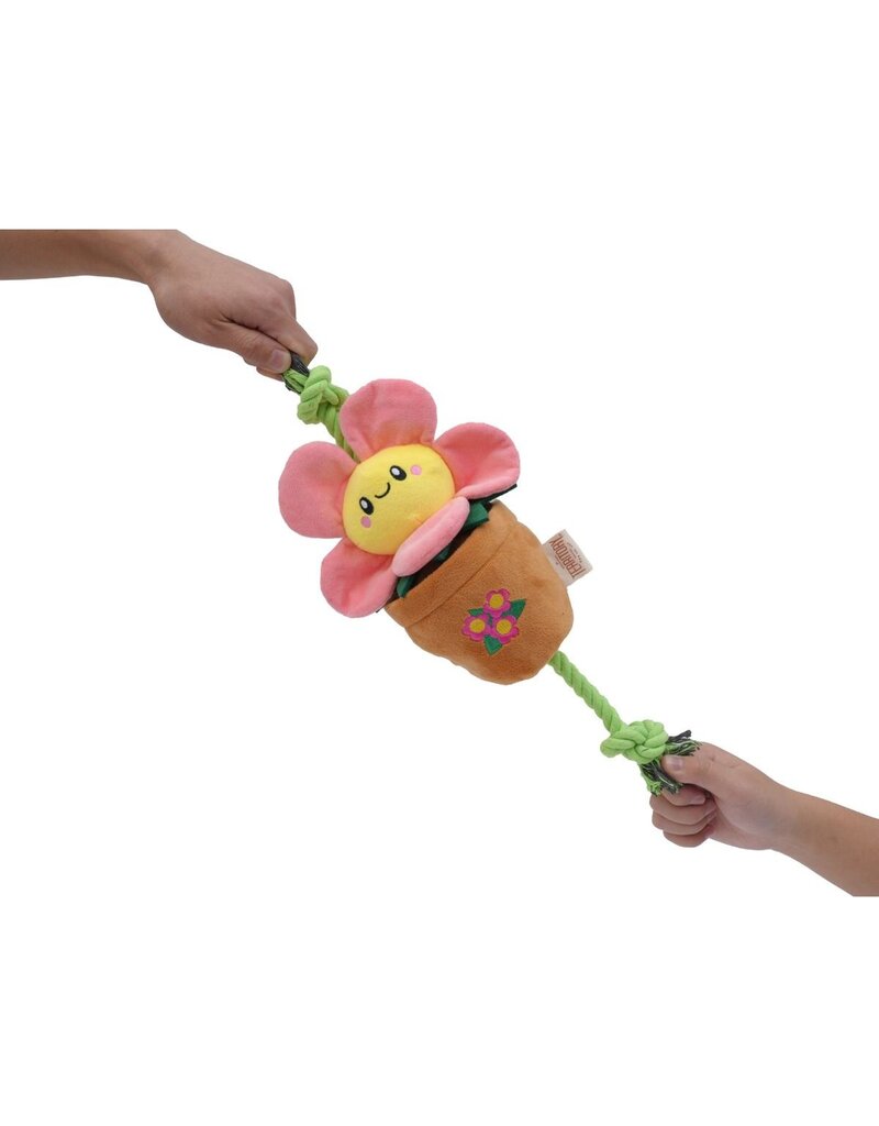 Territory Territory Plush Dog Toy | Pink Daisy Flower Tug Toy 16"