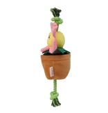 Territory Territory Plush Dog Toy | Pink Daisy Flower Tug Toy 16"