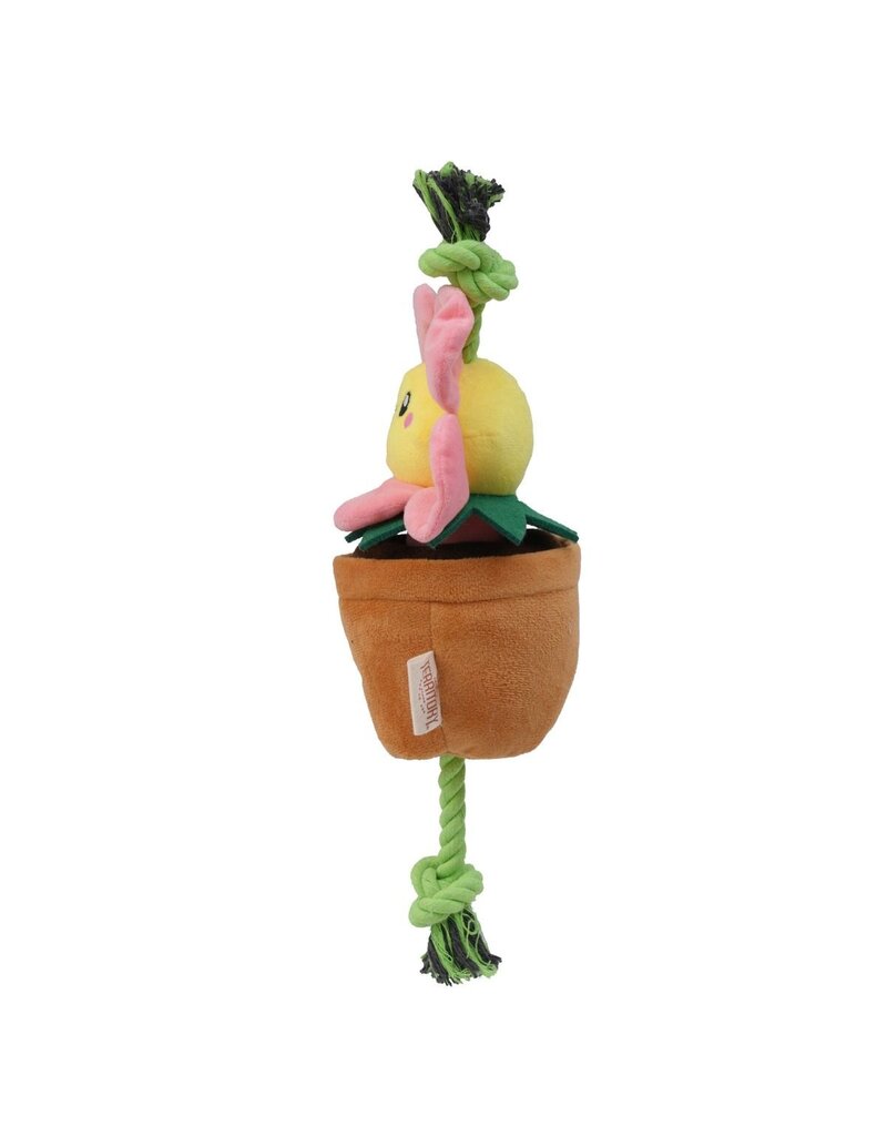 Territory Territory Plush Dog Toy | Pink Daisy Flower Tug Toy 16"