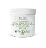 Pure and Natural Pet Pure and Natural Pet | Tartar Removing Dental Finger Wipes 50 ct