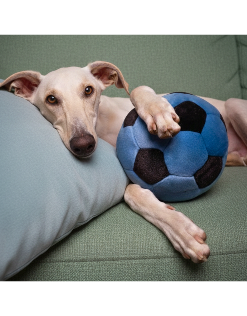 Fluff & Tuff Fluff & Tuff Inc. Dog Toys | Blue Soccer Ball Large