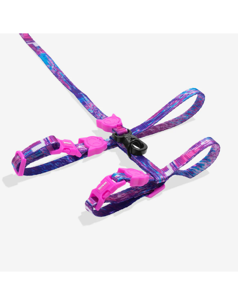 Zee.Dog Zee Cat | Error #502 Pink & Purple Cat Harness with Leash