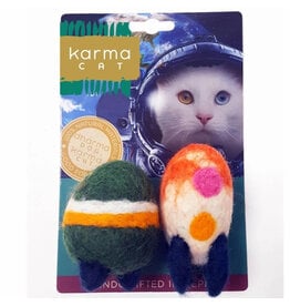 Distinctly Himalayan Distinctly Himalayan Cat Toy | Wool Space Ship & Rocket 2 Pack