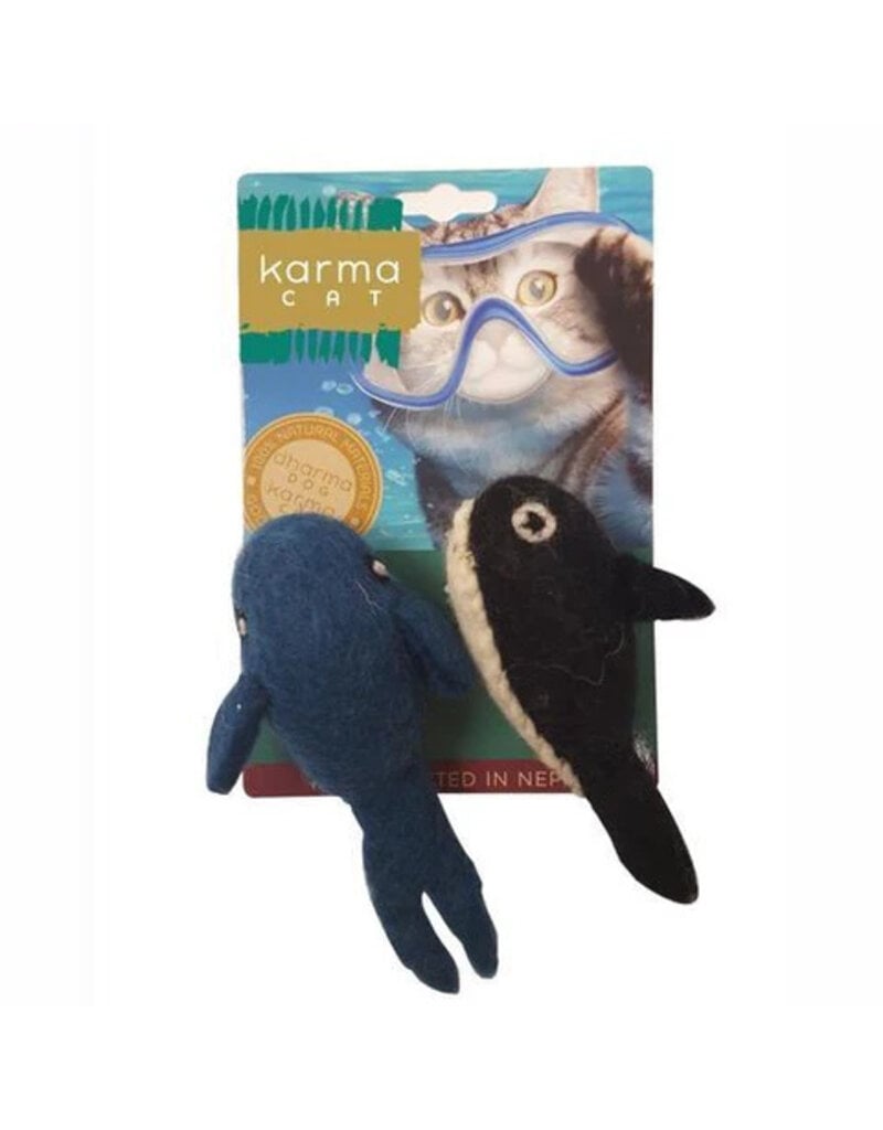 Distinctly Himalayan Distinctly Himalayan Cat Toy | Wool Whale & Orca 2 Pack
