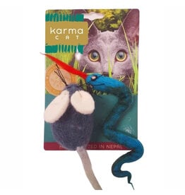 Distinctly Himalayan Distinctly Himalayan Cat Toy | Wool Snake & Mouse 2 Pack
