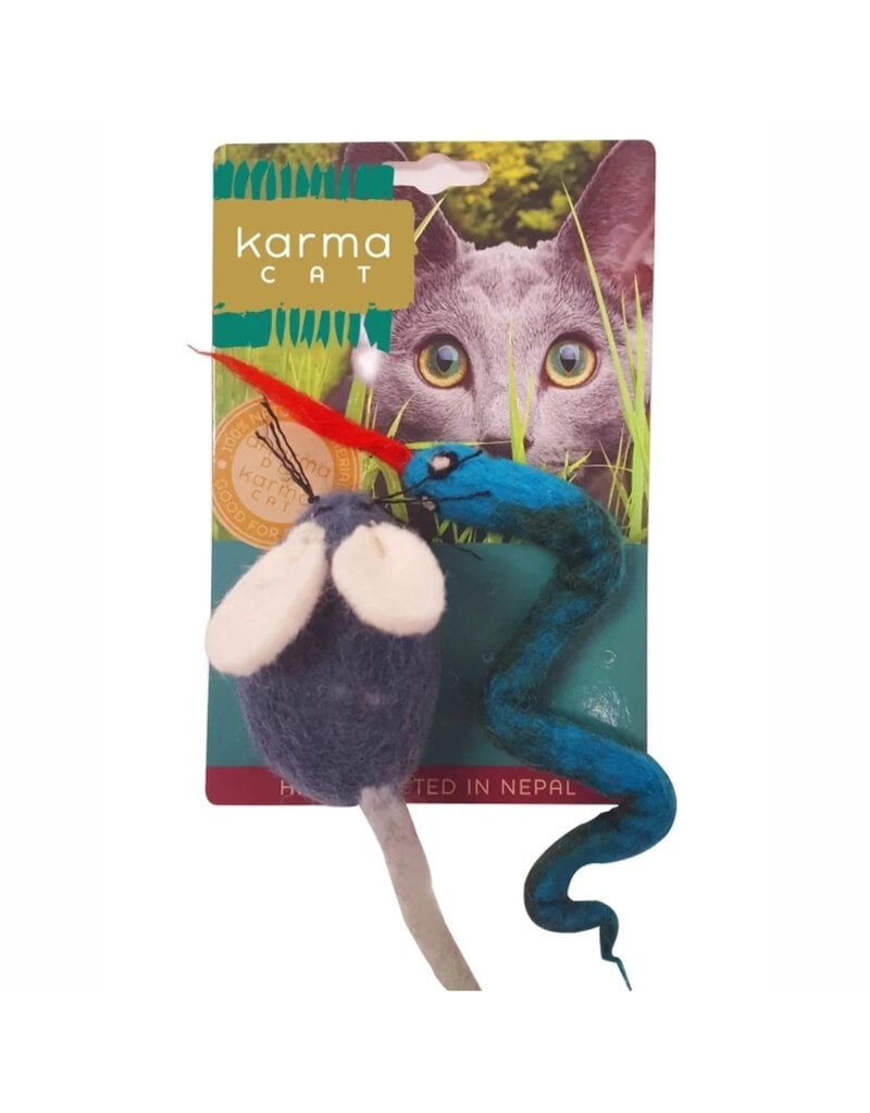 Distinctly Himalayan Distinctly Himalayan Cat Toy | Wool Snake & Mouse 2 Pack