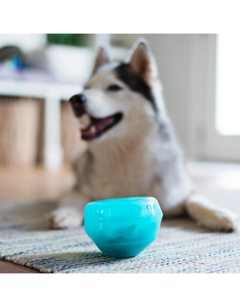 Totally Pooched Totally Pooched Dog Toys | Stuff N' Wobbel Barrel Interactive Toy 5" Teal