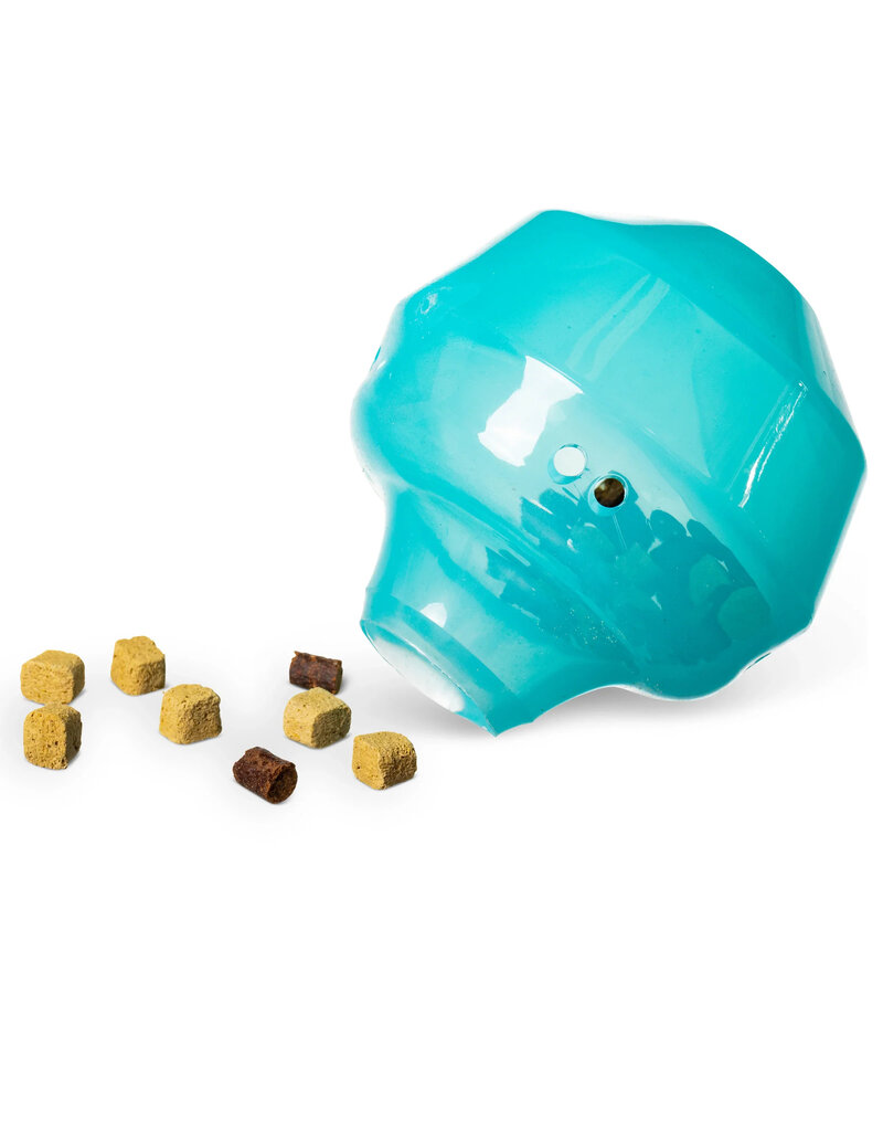 Totally Pooched Totally Pooched Dog Toys | Stuff N' Wobbel Barrel Interactive Toy 5" Teal
