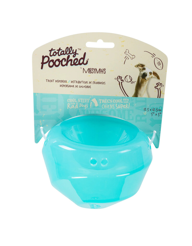 Totally Pooched Totally Pooched Dog Toys | Stuff N' Wobbel Barrel Interactive Toy 5" Teal