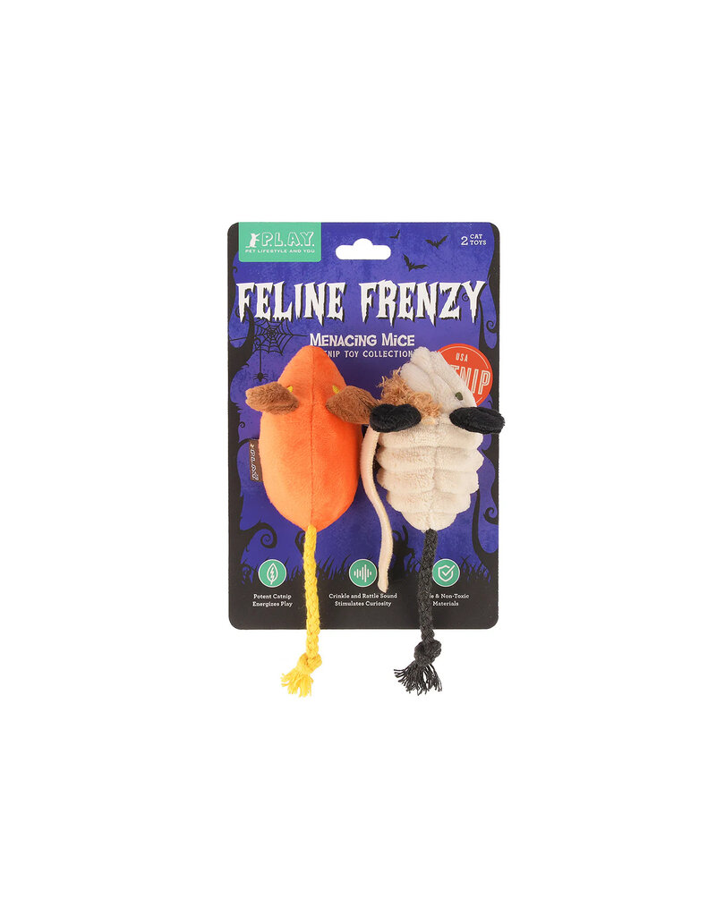 PLAY P.L.A.Y. Feline Frenzy Cat Toys | Menacing Mice 2 pk