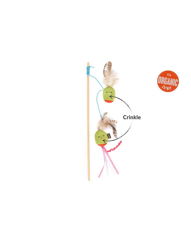 PLAY P.L.A.Y. Feline Frenzy Cat Toys | Purrfectly Pitted Wand Toy