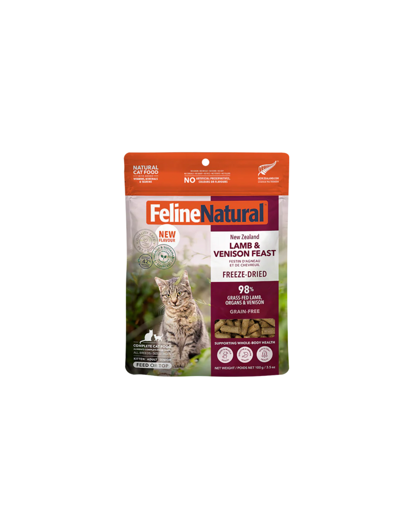 Feline Natural Feline Natural Freeze-Dried Cat Food | Lamb & Venison Topper 3.5 oz