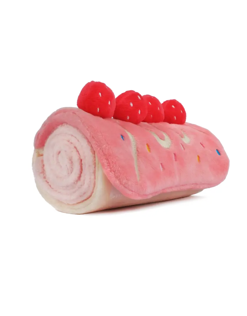 Chewffon Chewffon Plush Dog Toy | Strawberry Roll Cake Puzzle