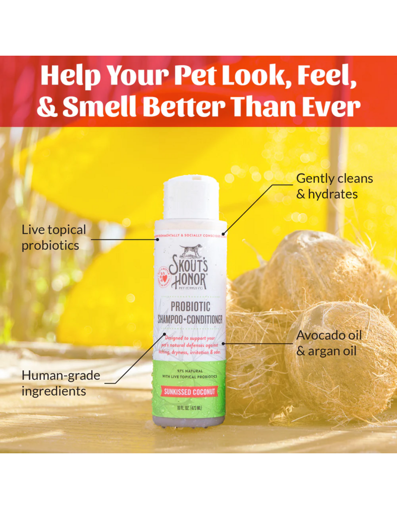 Skout's Honor Skout's Honor Grooming | Sunkissed Coconut Probiotic Shampoo & Conditioner 16 oz