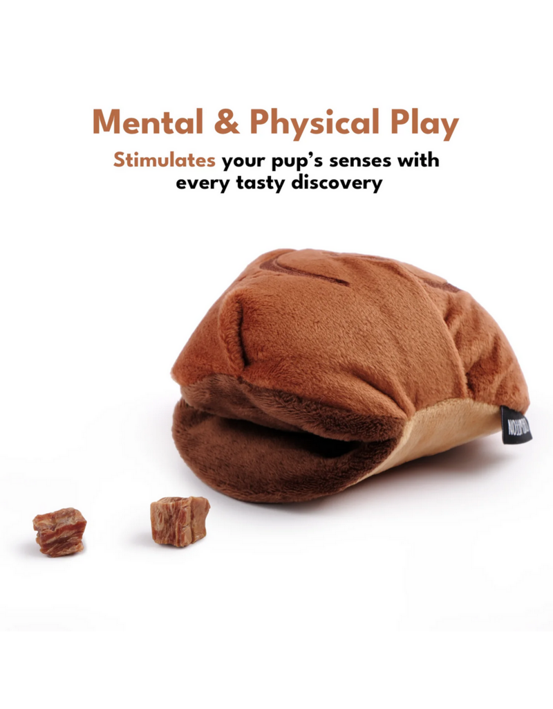 Chewffon Chewffon Plush Dog Toy | Cinnamon Roll Squeaky Snuffle Toy