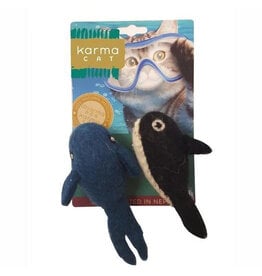 Distinctly Himalayan Distinctly Himalayan Cat Toy | Wool Whale & Orca 2 Pack
