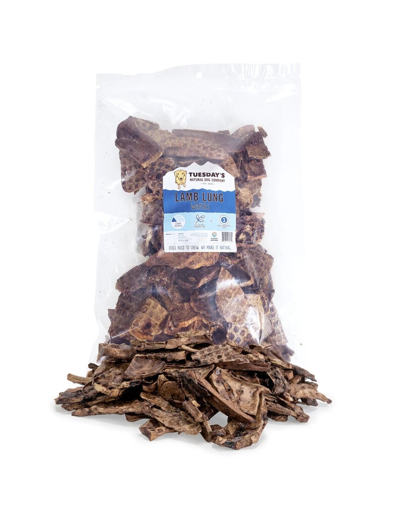 Tuesday's Natural Dog Company Tuesday's Natural Dog Company Treats | Lamb Lung Wafers 16 oz