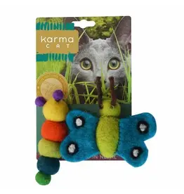 Distinctly Himalayan Distinctly Himalayan Cat Toy | Wool Caterpillar & Butterfly 2 Pack