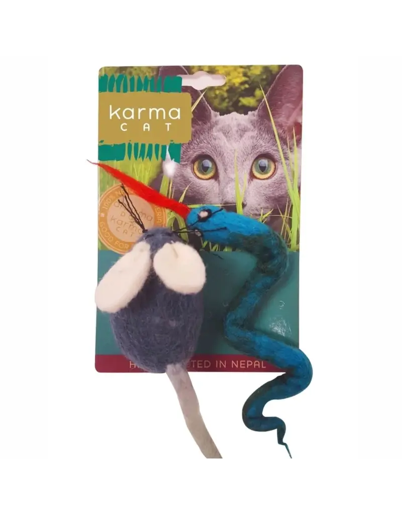 Distinctly Himalayan Distinctly Himalayan Cat Toy | Wool Snake & Mouse 2 Pack
