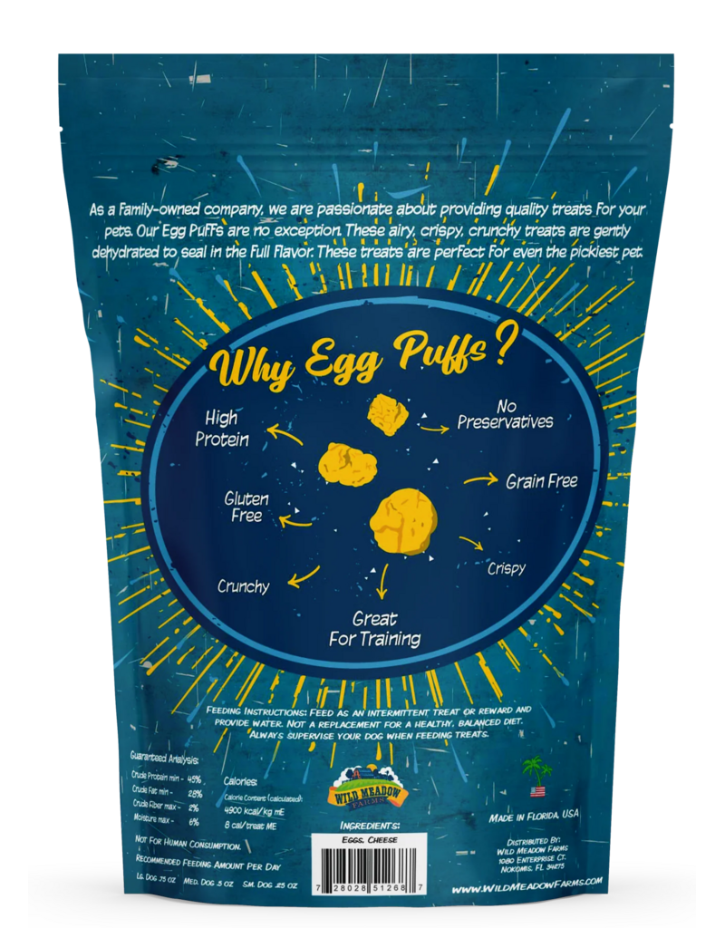 Wild Meadow Farms Wild Meadow Farms Dog Treats | Original Egg Puffs Cheddar Cheese 2 oz
