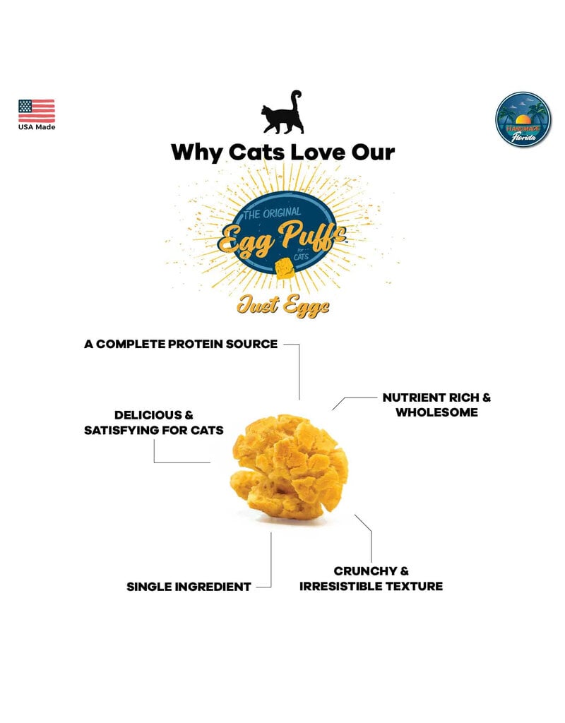 Wild Meadow Farms Wild Meadow Farms Cat Treats | Original Egg Puffs Just Eggs 1 oz