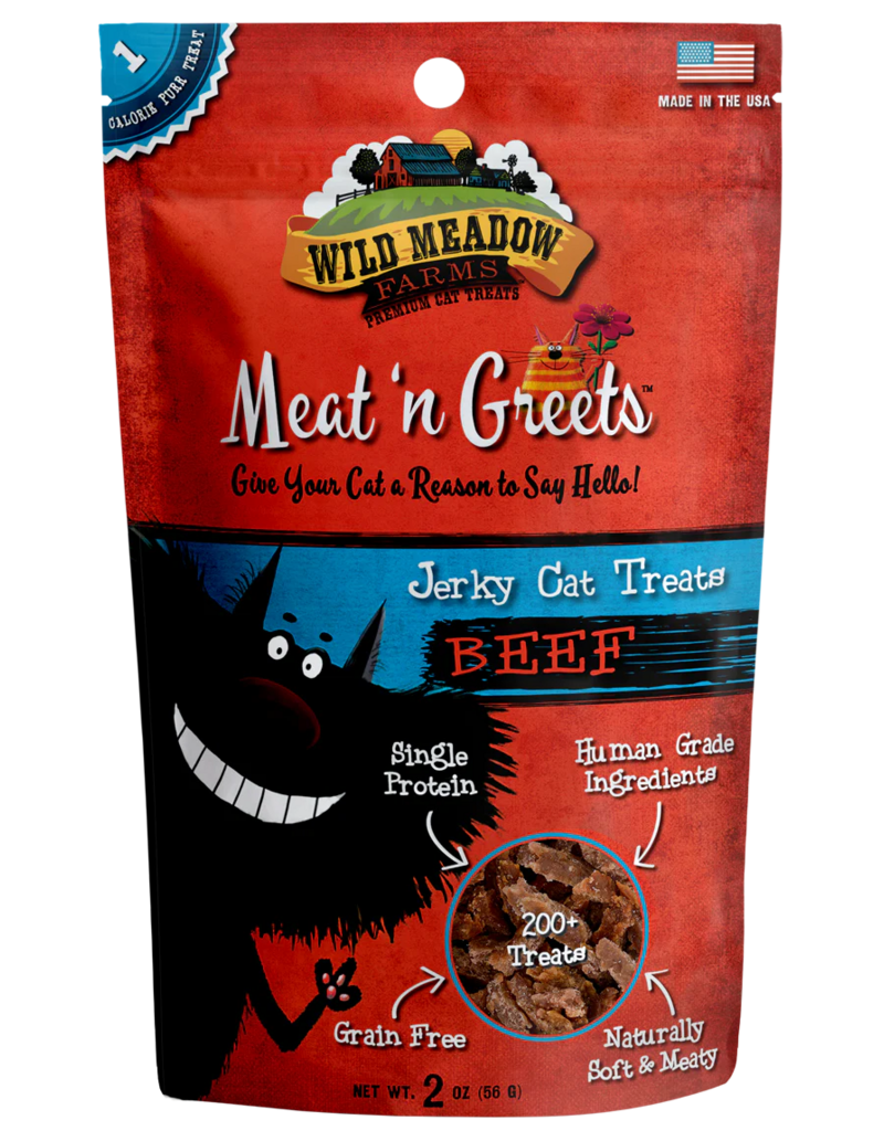Wild Meadow Farms Wild Meadow Farms Cat Treats | Beef Jerky Meet n Greets  2 oz