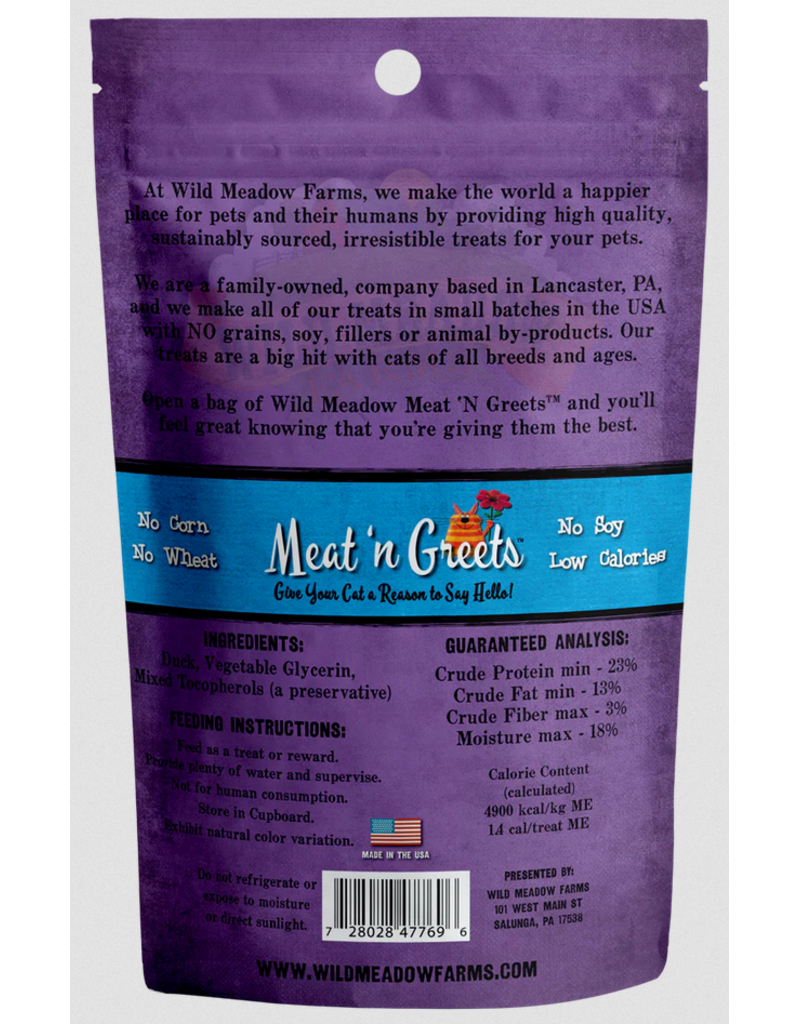 Wild Meadow Farms Wild Meadow Farms Cat Treats | Duck Jerky Meet n Greets  2 oz