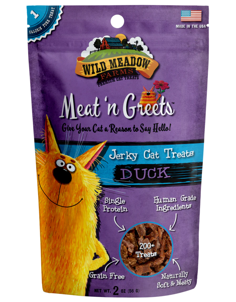 Wild Meadow Farms Wild Meadow Farms Cat Treats | Duck Jerky Meet n Greets  2 oz