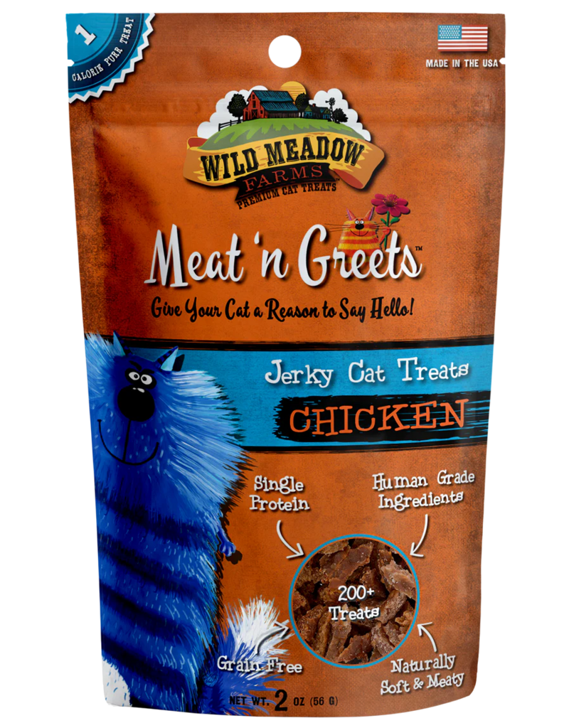 Wild Meadow Farms Wild Meadow Farms Cat Treats | Chicken Jerky Meet n Greets  2 oz