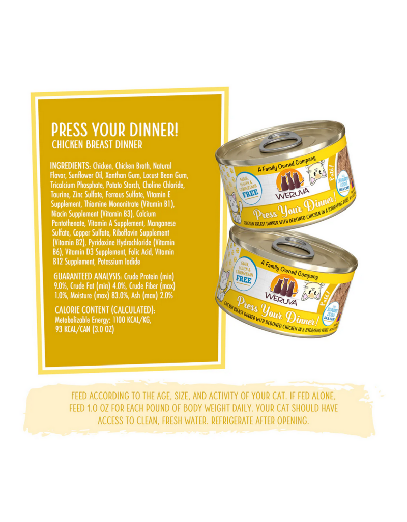 Weruva Weruva Pates Canned Cat Food | Press Your Dinner 3 oz single