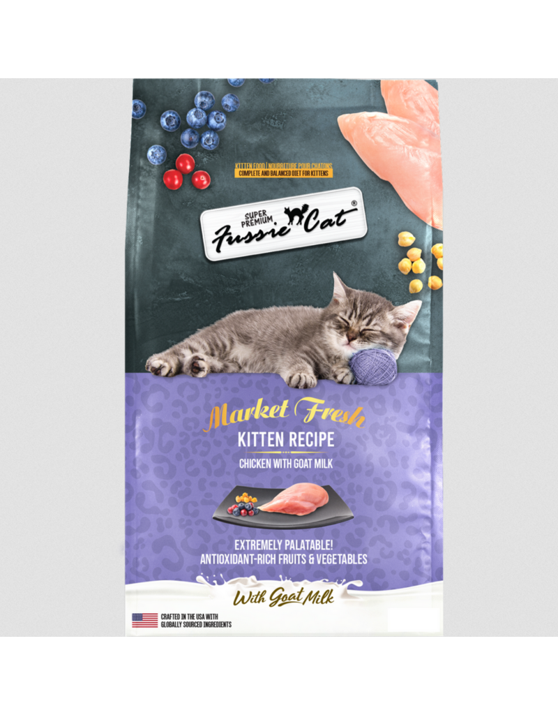 Fussie Cat Fussie Cat Dry Kibble | Market Fresh Kitten Chicken Recipe w/ Goat Milk 3.5 lb