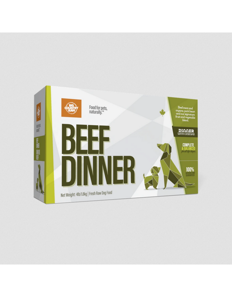 Big Country Raw Big Country Raw Dog Food | Beef Dinner 4 lb (*Frozen Products for Local Delivery or In-Store Pickup Only. *)