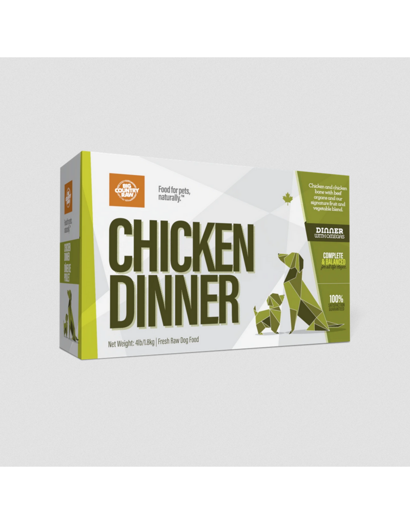 Big Country Raw Big Country Raw Dog Food | Chicken Dinner 4 lb (*Frozen Products for Local Delivery or In-Store Pickup Only. *)