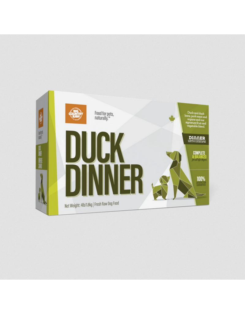 Big Country Raw Big Country Raw Dog Food | Duck Dinner 4 lb (*Frozen Products for Local Delivery or In-Store Pickup Only. *)