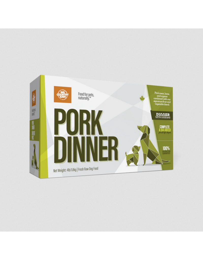 Big Country Raw Big Country Raw Dog Food | Pork Dinner 4 lb (*Frozen Products for Local Delivery or In-Store Pickup Only. *)