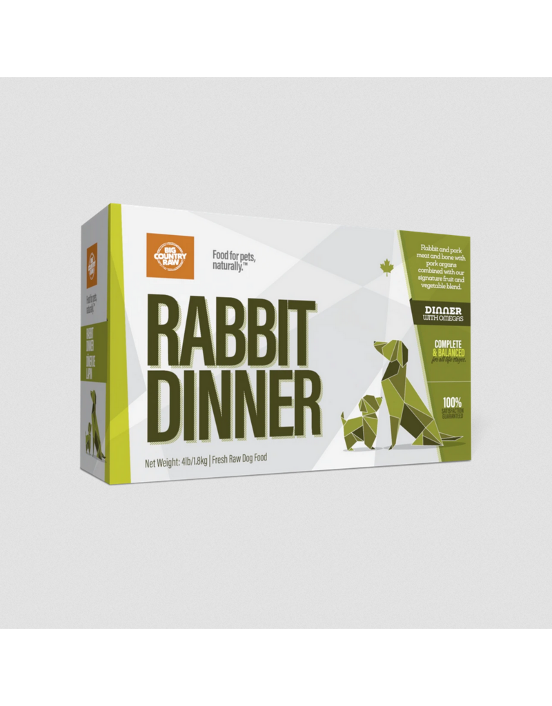 Big Country Raw Big Country Raw Dog Food | Rabbit Dinner 4 lb (*Frozen Products for Local Delivery or In-Store Pickup Only. *)