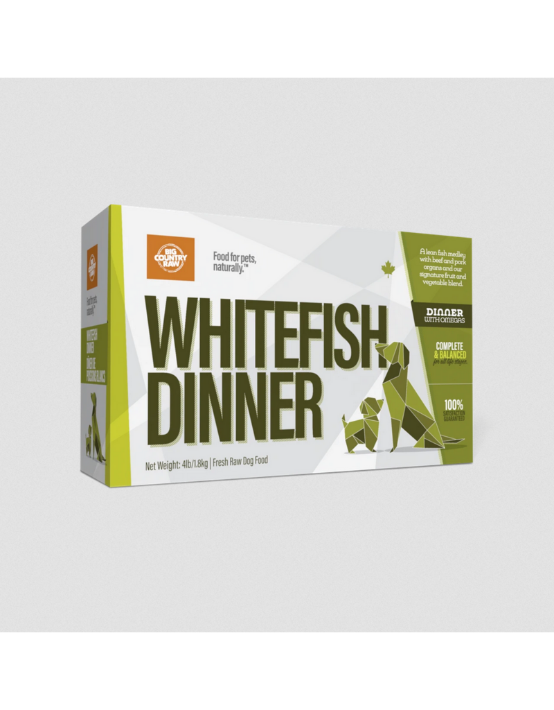 Big Country Raw Big Country Raw Dog Food | Whitefish Dinner 4 lb (*Frozen Products for Local Delivery or In-Store Pickup Only. *)