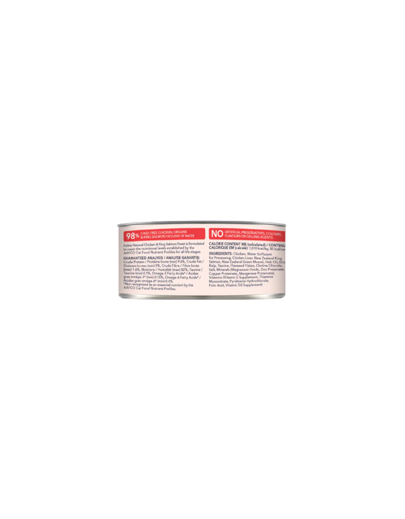 Feline Natural Feline Natural Canned Cat Food | Chicken & King Salmon Feast 3 oz single