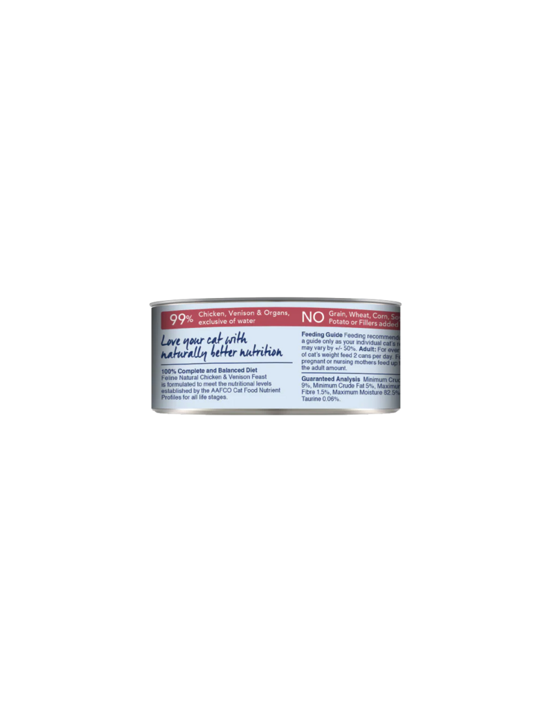 Feline Natural Feline Natural Canned Cat Food | Chicken & Venison 3 oz single