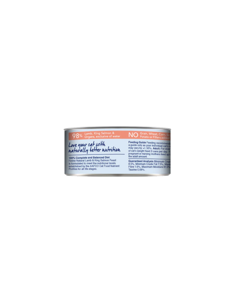 Feline Natural Feline Natural Canned Cat Food | Lamb & King Salmon Feast 3 oz single