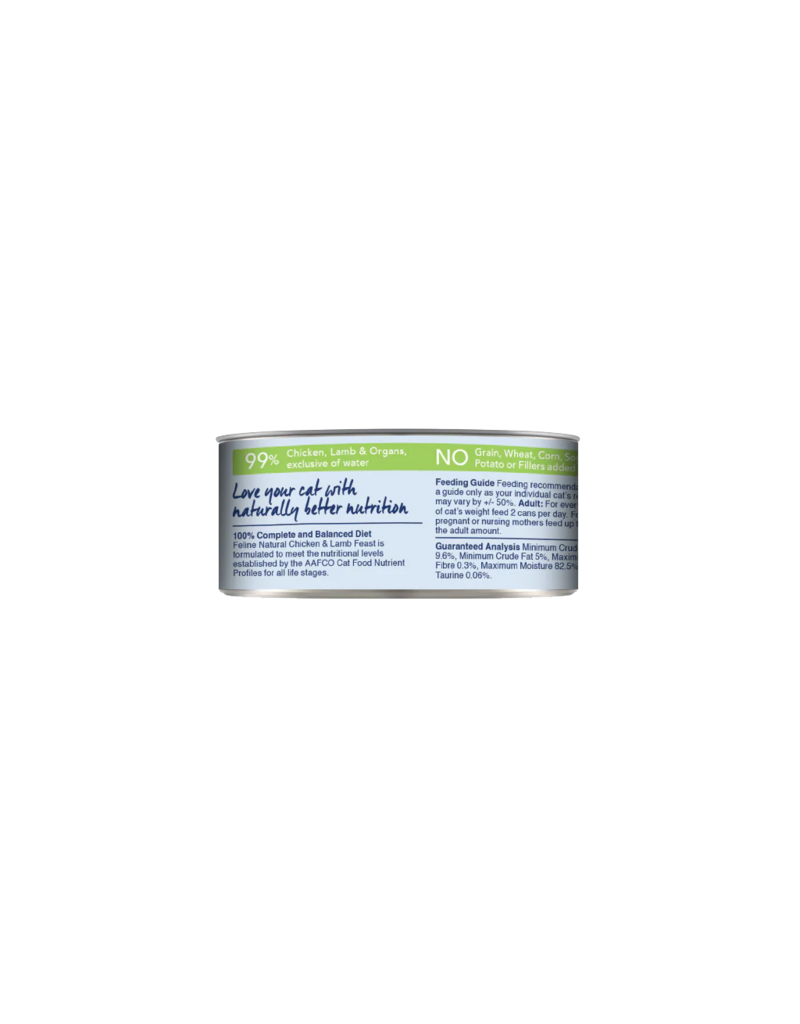 Feline Natural Feline Natural Canned Cat Food | Chicken & Lamb Feast 3 oz CASE/24