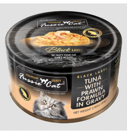 Fussie Cat Fussie Cat Canned Cat Food | Black Label Tuna with Prawn in Gravy 2.82 oz single