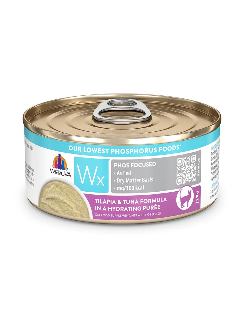 Weruva Weruva Wx Canned Cat Food | Tilapia & Tuna Hydrating Puree Formula 5.5 oz CASE/8