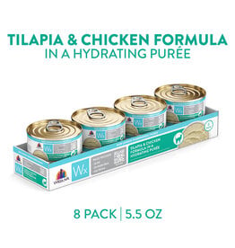 Weruva Weruva Wx Canned Cat Food | Tilapia & Chicken Hydrating Puree Formula 5.5 oz CASE/8