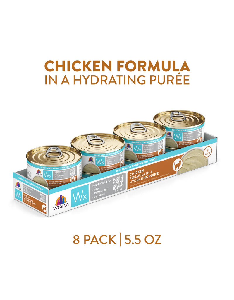 Weruva Weruva Wx Canned Cat Food | Chicken Hydrating Puree Formula 5.5 oz CASE/8