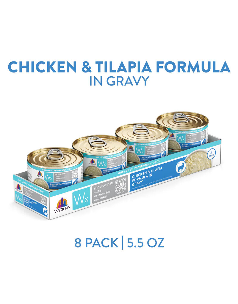 Weruva Weruva Wx Canned Cat Food | Chicken & Tilapia Gravy Formula 5.5 oz CASE/8