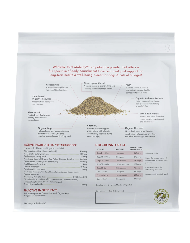 Wholistic Pet Organics Wholistic Pet Organics | Joint Mobility GLM 4 lb