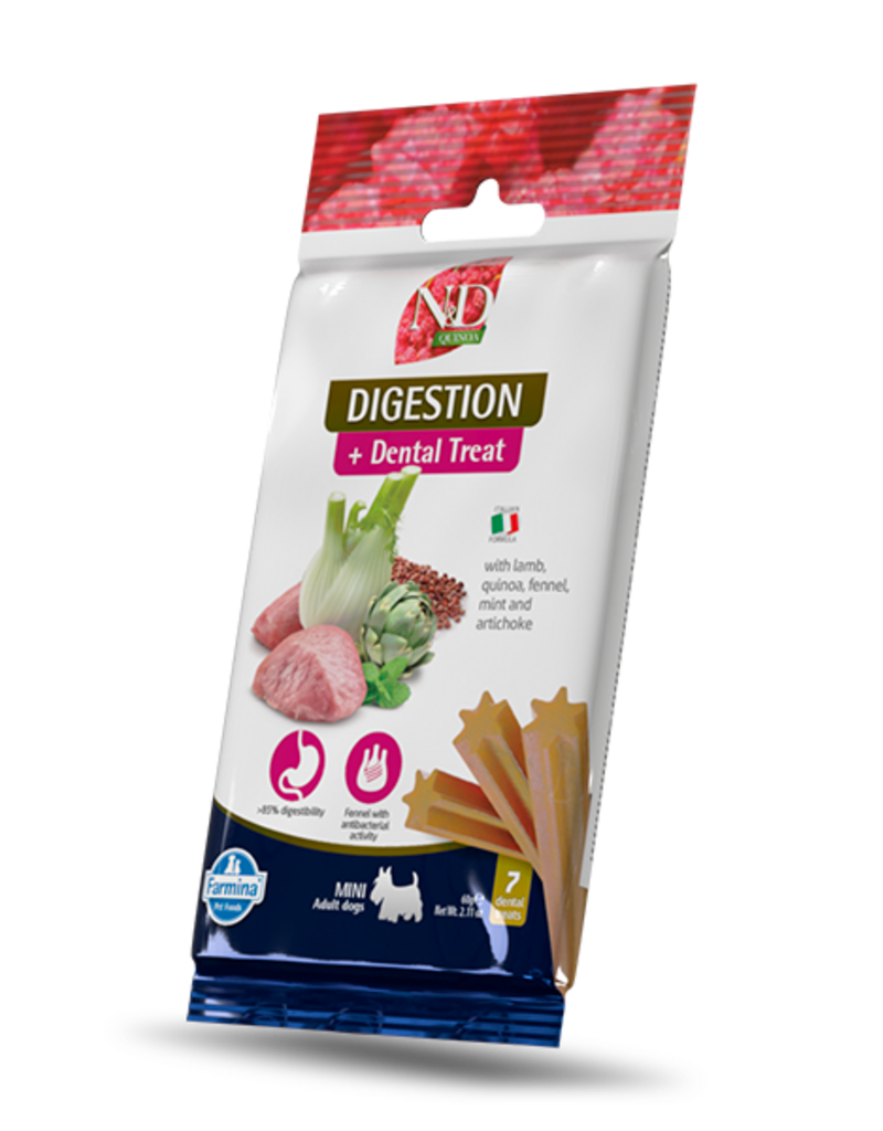 Farmina Pet Foods Farmina Dental Chews | Flatulence Lamb & Quinoa Mini 7 Chews 2.1 oz