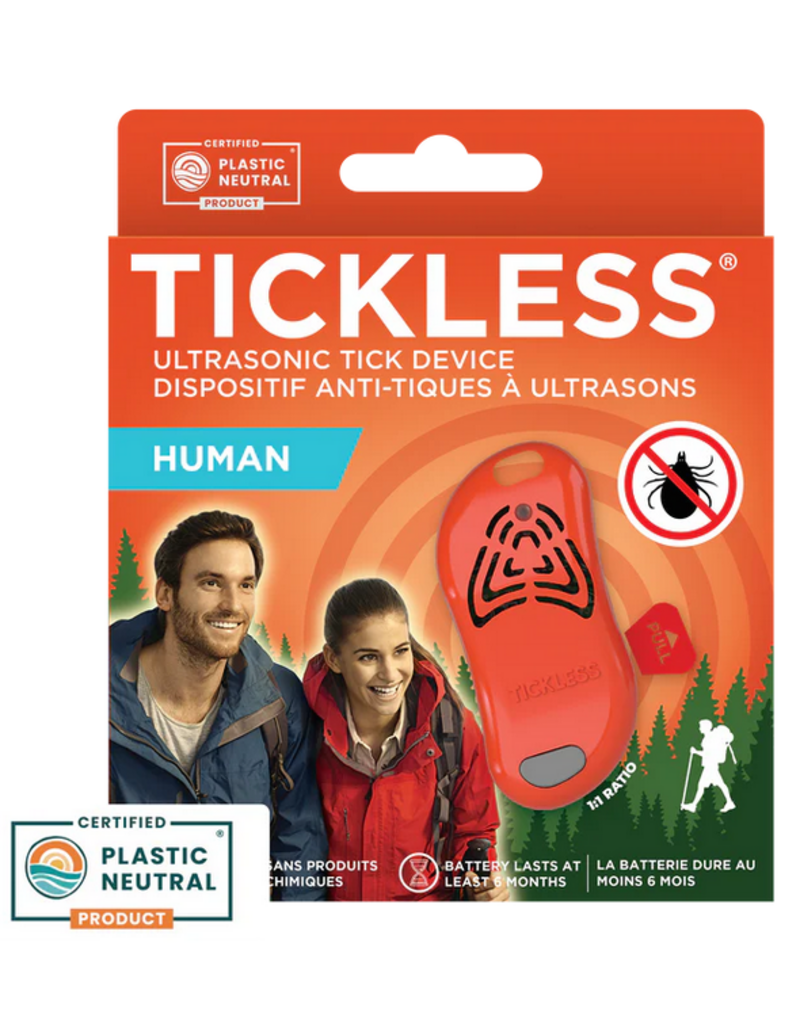 TicklessUSA Tickless Pet  Human Tag | Chemical Free Ultrasonic Tick Repellent Orange