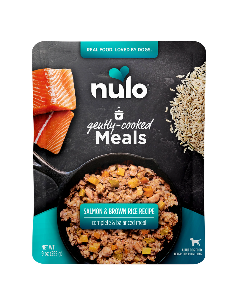 Nulo Nulo Dog Gently Cooked Pouch | Salmon & Brown Rice Recipe 9 oz single